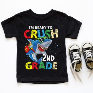 Im Ready To Crush 2nd Grade Shark Back to School for Boy T Shirt 2 4