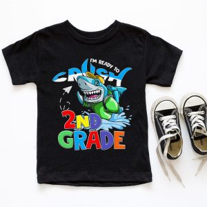 Im Ready To Crush 2nd Grade Shark Back to School for Boy T Shirt 3 4
