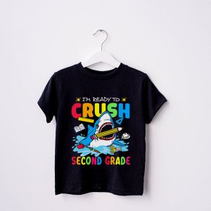 Im Ready To Crush 2nd Grade Shark Back to School for Boy T Shirt 4 3