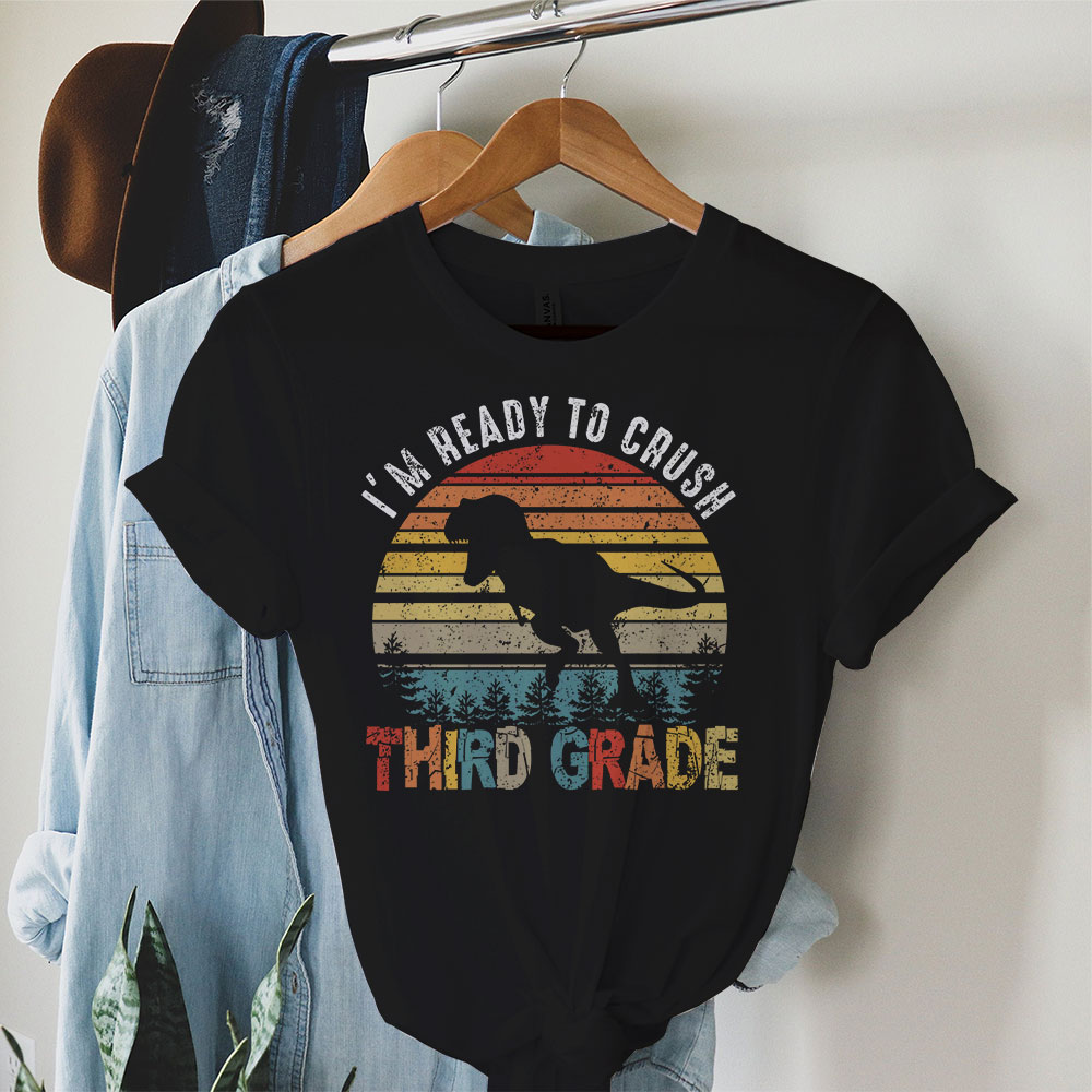 Im-Ready-To-Crush-3rd-Grade-Dinosaur-T-Rex-Back-To-School-T-Shirt-d I'm Ready To Crush 3rd Grade Dinosaur T Rex Back To School T-Shirt d