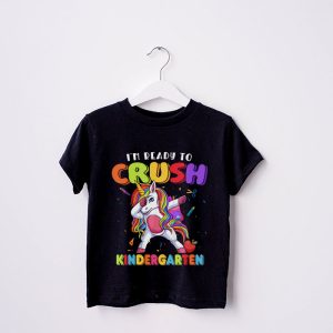 Im Ready To Crush Kindergarten Dabbing Unicorn Back to School T Shirt 2