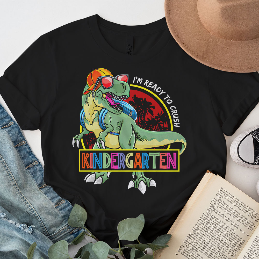 Im-Ready-To-Crush-Kindergarten-Dinosaur-T-Rex-Back-To-School-T-Shirt-b-3 Im Ready To Crush Kindergarten Dinosaur T Rex Back To School T Shirt b 3
