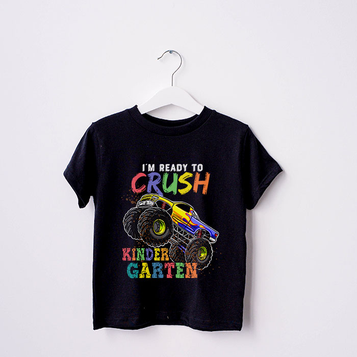 Im-Ready-To-Crush-Kindergarten-Monster-Truck-Back-To-School-Boys-T-Shirt-3 Im Ready To Crush Kindergarten Monster Truck Back To School Boys T Shirt 3
