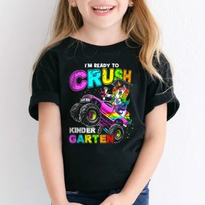 Back To School I'm Ready Crush Kindergarten Unicorn Truck T-Shirt 2 2 Im Ready To Crush Kindergarten Monster Truck Unicorn Girl Kids T Shirt 2 2