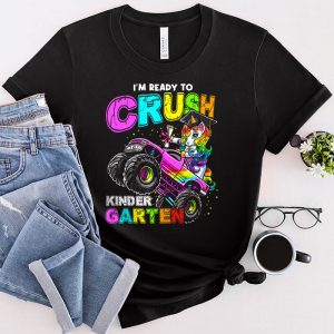 Back To School I’m Ready Crush Kindergarten Unicorn Truck T-Shirt 2