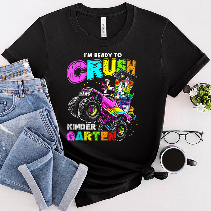 Im-Ready-To-Crush-Kindergarten-Monster-Truck-Unicorn-Girl-Kids-T-Shirt-2 I'm Ready To Crush Kindergarten Monster Truck Unicorn Girl Kids T-Shirt 2