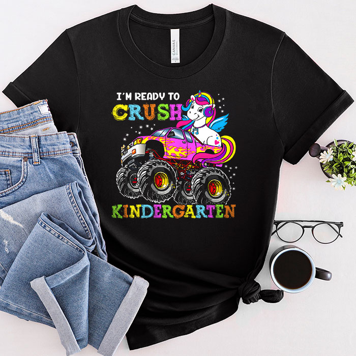 Im-Ready-To-Crush-Kindergarten-Monster-Truck-Unicorn-Girl-Kids-T-Shirt-3 I'm Ready To Crush Kindergarten Monster Truck Unicorn Girl Kids T-Shirt 3