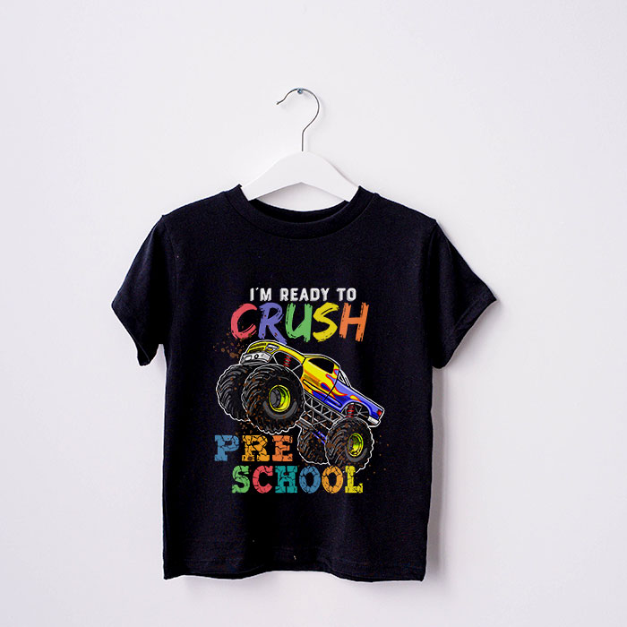 Im-Ready-To-Crush-Pre-K-Monster-Truck-Back-To-School-Boys-T-Shirt-3 Im Ready To Crush Pre K Monster Truck Back To School Boys T Shirt 3