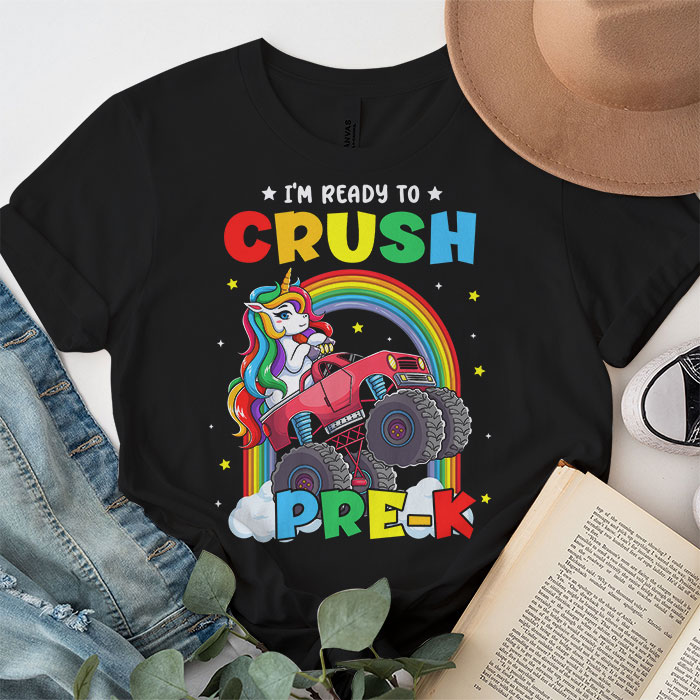 Im-Ready-To-Crush-Pre-K-Monster-Truck-Unicorn-Girl-Kids-T-Shirt-1-3 Im Ready To Crush Pre K Monster Truck Unicorn Girl Kids T Shirt 1 3