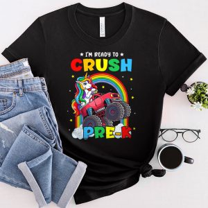 Back To School I’m Ready Crush Pre-K Unicorn Truck T-Shirt 1