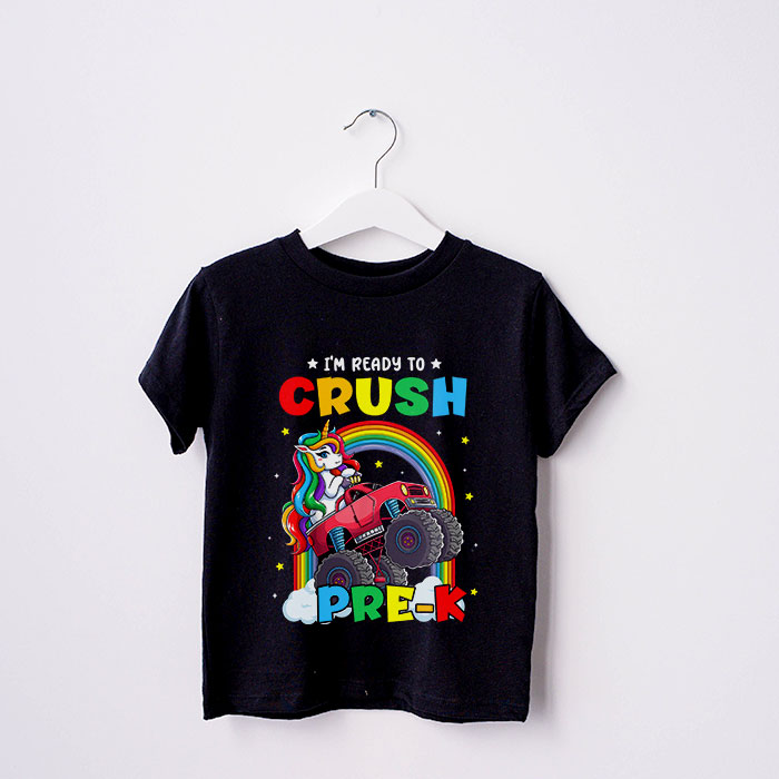 Im-Ready-To-Crush-Pre-K-Monster-Truck-Unicorn-Girl-Kids-T-Shirt-1-4 Im Ready To Crush Pre K Monster Truck Unicorn Girl Kids T Shirt 1 4