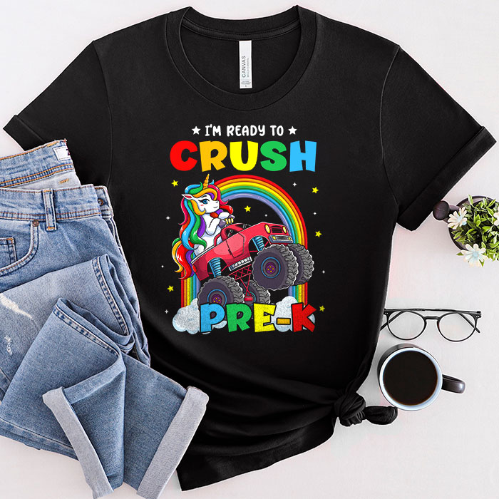 Im-Ready-To-Crush-Pre-K-Monster-Truck-Unicorn-Girl-Kids-T-Shirt-1 I'm Ready To Crush Pre-K Monster Truck Unicorn Girl Kids T-Shirt 1