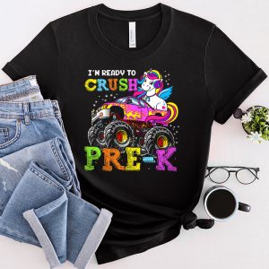 Back To School I’m Ready Crush Pre-K Unicorn Truck T-Shirt 3
