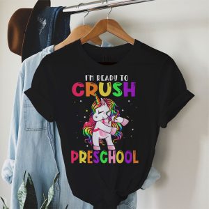 Back To School I’m Ready Crush Preschool Dabbing Unicorn T-Shirt 2