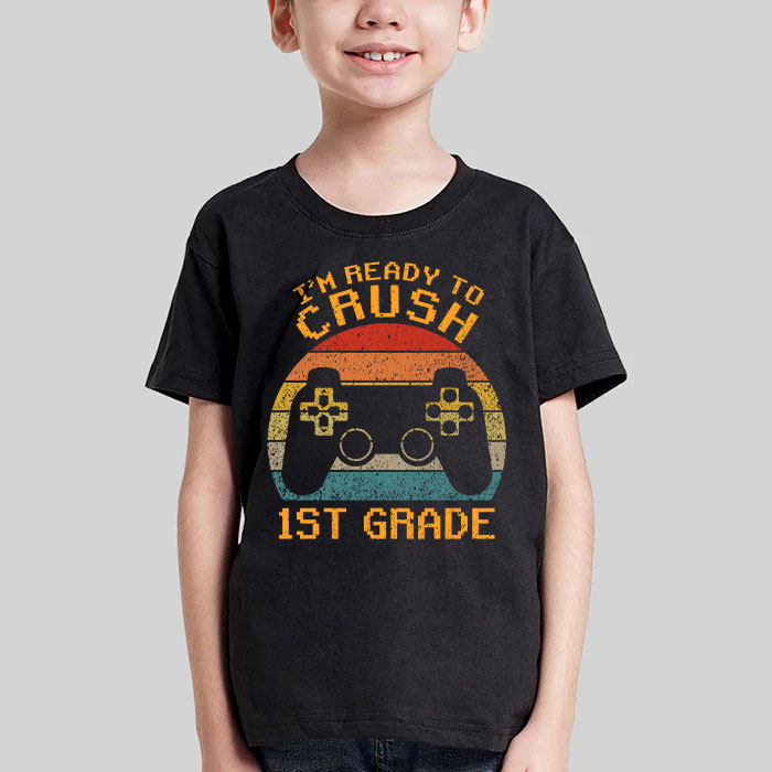 Im-Ready-to-Crush-1st-Grade-Back-to-School-Video-Game-Boys-T-Shirt-1-1 Im Ready to Crush 1st Grade Back to School Video Game Boys T Shirt 1 1