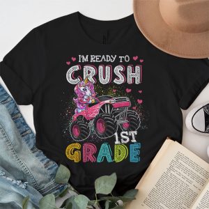 Im Ready to Crush 1st Grade Unicorn Monster Truck Girls T Shirt 2