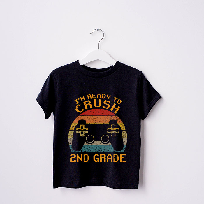 Im-Ready-to-Crush-2nd-Grade-Back-to-School-Video-Game-Boys-T-Shirt-1-3 Im Ready to Crush 2nd Grade Back to School Video Game Boys T Shirt 1 3