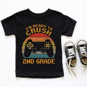 Back To School Gifts Crush 2nd Grade Video Game Boys T-Shirt 1 4 Im Ready to Crush 2nd Grade Back to School Video Game Boys T Shirt 1 4