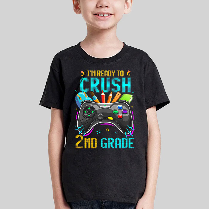 Im-Ready-to-Crush-2nd-Grade-Back-to-School-Video-Game-Boys-T-Shirt-2-1 Im Ready to Crush 2nd Grade Back to School Video Game Boys T Shirt 2 1