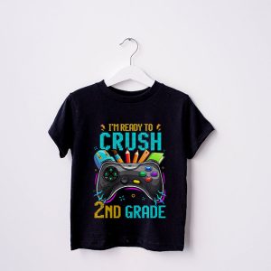 Back To School Gifts Crush 2nd Grade Video Game Boys T-Shirt 2 3 Im Ready to Crush 2nd Grade Back to School Video Game Boys T Shirt 2 3