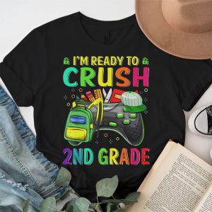 Back To School Gifts Crush 2nd Grade Video Game Boys T-Shirt 4 2 Im Ready to Crush 2nd Grade Back to School Video Game Boys T Shirt 4 2