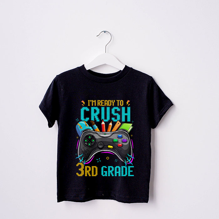 Im-Ready-to-Crush-3rd-Grade-Back-to-School-Video-Game-Boys-T-Shirt-2-3 Im Ready to Crush 3rd Grade Back to School Video Game Boys T Shirt 2 3