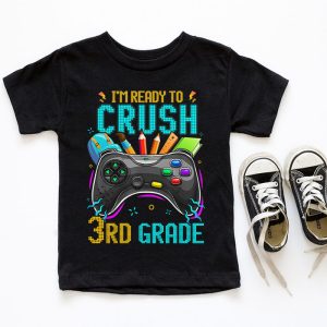 Back To School Gifts Crush 3rd Grade Video Game Boys T-Shirt 2 4 Im Ready to Crush 3rd Grade Back to School Video Game Boys T Shirt 2 4