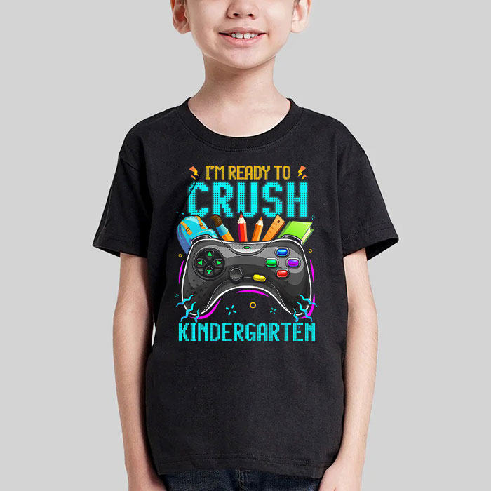 Im-Ready-to-Crush-Kindergarten-Back-to-School-Video-Game-Boys-T-Shirt-2-1 Im Ready to Crush Kindergarten Back to School Video Game Boys T Shirt 2 1