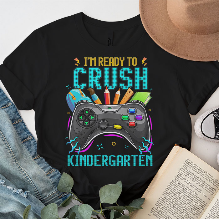 Im-Ready-to-Crush-Kindergarten-Back-to-School-Video-Game-Boys-T-Shirt-2-2 Im Ready to Crush Kindergarten Back to School Video Game Boys T Shirt 2 2