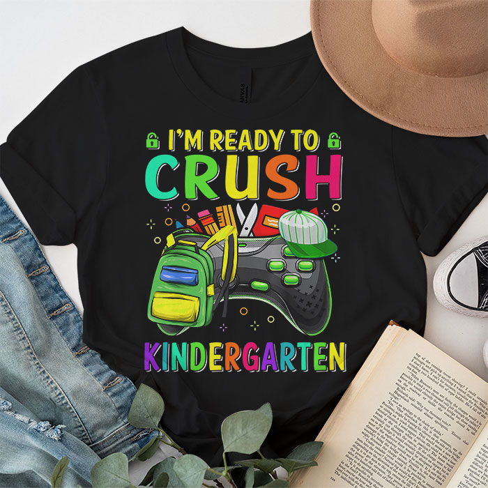 Im-Ready-to-Crush-Kindergarten-Back-to-School-Video-Game-Boys-T-Shirt-4-2 Im Ready to Crush Kindergarten Back to School Video Game Boys T Shirt 4 2