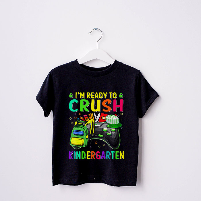 Im-Ready-to-Crush-Kindergarten-Back-to-School-Video-Game-Boys-T-Shirt-4-3 Im Ready to Crush Kindergarten Back to School Video Game Boys T Shirt 4 3
