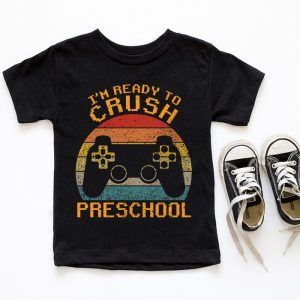 Back To School Gifts Crush Preschool Video Game Boys T-Shirt 1 4 Im Ready to Crush Pre K Back to School Video Game Boys T Shirt 1 4