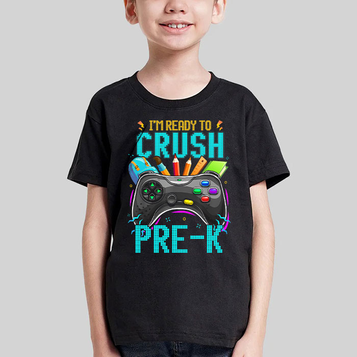 Im-Ready-to-Crush-Pre-K-Back-to-School-Video-Game-Boys-T-Shirt-2-1 Im Ready to Crush Pre K Back to School Video Game Boys T Shirt 2 1