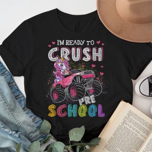 Im Ready to Crush Preschool Unicorn Monster Truck Girls T Shirt 2