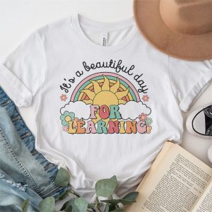 Its Beautiful Day For Learning Retro Teacher Students Women T Shirt 1 3