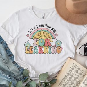 Its Beautiful Day For Learning Retro Teacher Students Women T Shirt 2 3