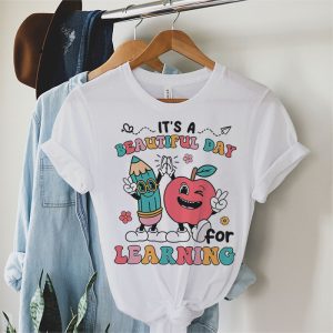 Its Beautiful Day For Learning Retro Teacher Students Women T Shirt 3 1