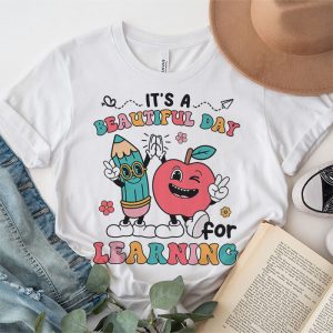 Its Beautiful Day For Learning Retro Teacher Students Women T Shirt 3 3