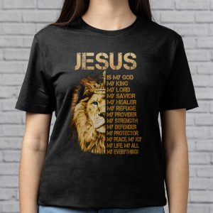 Jesus Is My God King My Lord My Savior Blue Lion Christian T Shirt 2 4