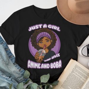 Just A Girl Who Loves Anime And Boba Tea Lover Girls Teen T Shirt 2 1