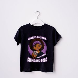 Just A Girl Who Loves Anime And Boba Tea Lover Girls Teen T Shirt 4 1