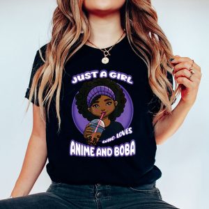 Just A Girl Who Loves Anime And Boba Tea Lover Girls Teen T Shirt 5 1