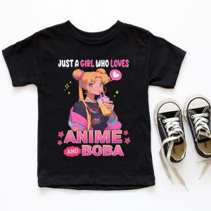 Just A Girl Who Loves Anime And Boba Tea Lover Girls Teen T Shirt 6 2