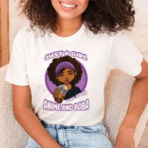 Just A Girl Who Loves Anime And Boba Tea Lover Girls Teen T-Shirt