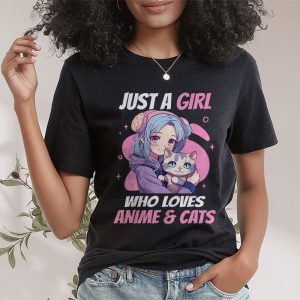 Just A Girl Who Loves Anime Cats Cute Gifts for Teen Girls T Shirt 1 2