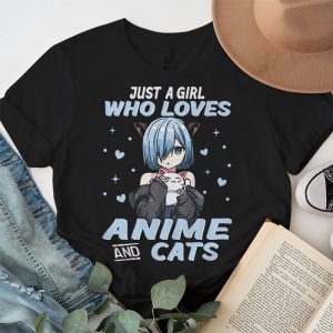 Just A Girl Who Loves Anime Cats Cute Gifts for Teen Girls T Shirt 2 1