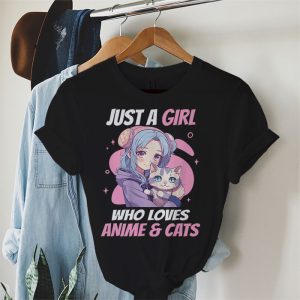 Just A Girl Who Loves Anime Cats Cute Gifts for Teen Girls T Shirt 2 2