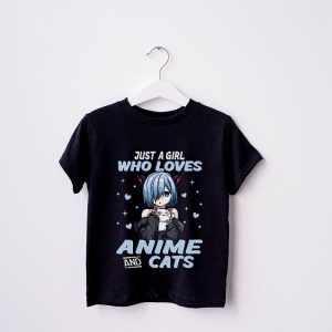 Just A Girl Who Loves Anime Cats Cute Gifts for Teen Girls T Shirt 3 1