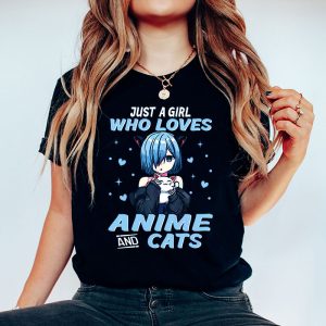Just A Girl Who Loves Anime Cats Cute Gifts for Teen Girls T Shirt 4 1