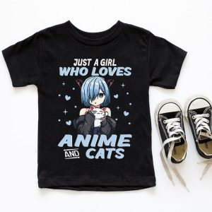 Just A Girl Who Loves Anime Cats Cute Gifts for Teen Girls T Shirt 5 1